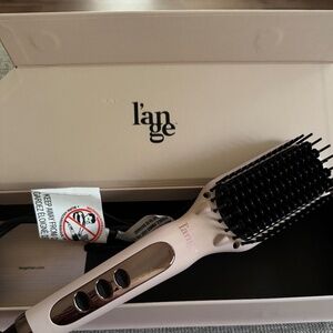 🔥 L’ange Le Vite Ceramic Straightening Brush – Blush Pink 🔥